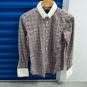 USED Hugo Boss French Cuff Dress Shirt Size 15